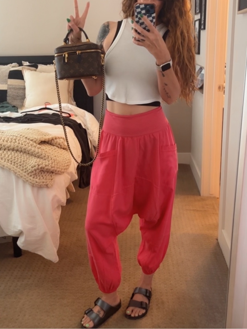 Free People Movement-Pink Harem Pants- Size XS